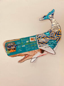 Whale from Recycled Materials